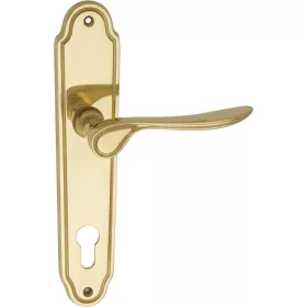   Marchesi hosszúpajzsos kilincsgarnitúra FH KÖLN PZ 88 sárgaréz polírozott