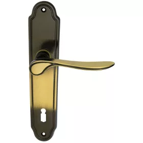   Marchesi rozettás kilincsgarnitúra KÖLN pajzs BB 90 sárgaréz antik