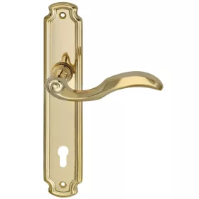   Marchesi hosszúpajzsos kilincsgarnitúra FH SCHÖNBRUNN PZ 88 sárgaréz polírozott