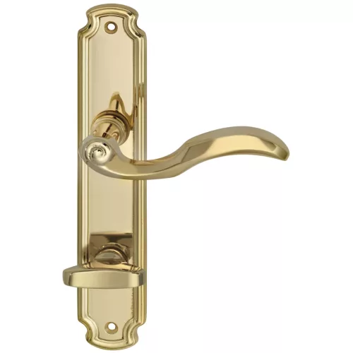 Marchesi hosszúpajzsos kilincsgarnitúra FH SCHÖNBRUNN WC 90 sárgaréz polírozott