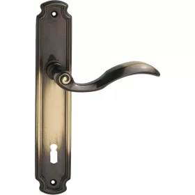   Marchesi rozettás kilincsgarnitúra SCHÖNBRUNN pajzs BB 90 sárgaréz antik