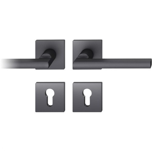 FSB kilincsgarnitúra 12 1035 ASL szögletes rozetta PZ fekete matt