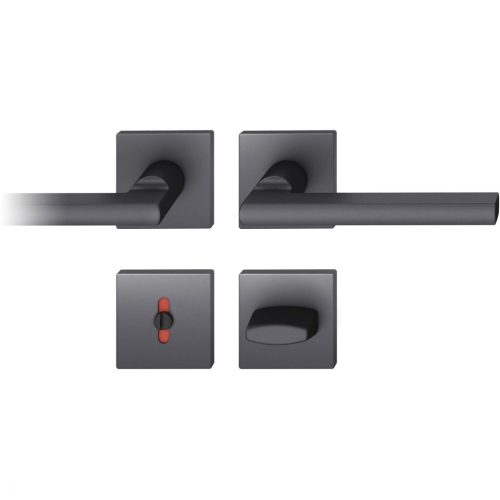 FSB kilincsgarnitúra 12 1035 ASL szögletes rozetta WC fekete matt