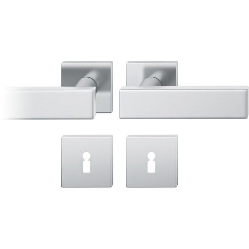 FSB kilincsgarnitúra 12 1003 ASL szögletes rozetta BB rozsdamentes acél matt