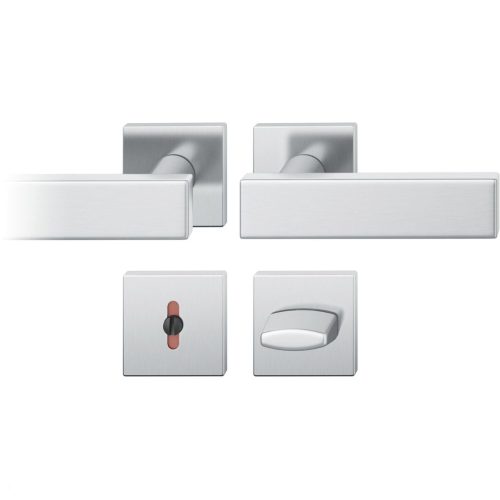 FSB kilincsgarnitúra 12 1003 ASL szögletes rozettaWC DIN rozsdamentes acél matt