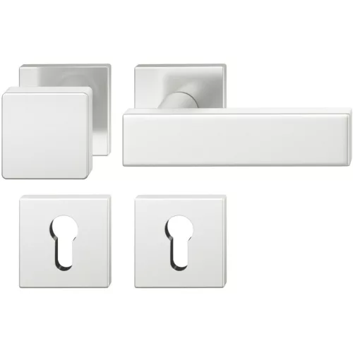 FSB váltógarnitúra 12 1003 ASL szögletes rozetta PZ fix gomb ezüst eloxált