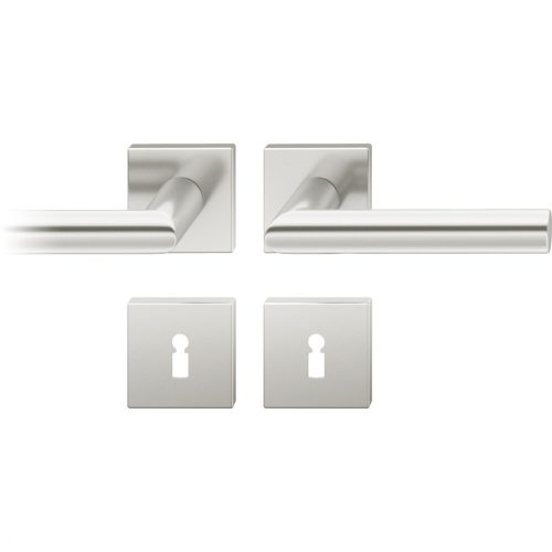 FSB kilincsgarnitúra 12 1076 ASL szögletes rozettaBB ezüst eloxált