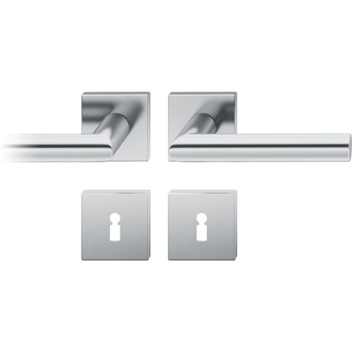 FSB kilincsgarnitúra 12 1076 ASL szögletes rozetta BB rozsdamentes acél matt