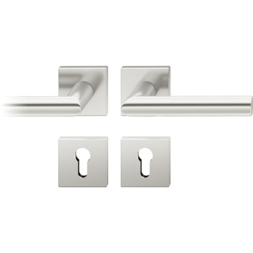 FSB kilincsgarnitúra 12 1076 ASL szögletes rozetta PZ ezüst eloxált