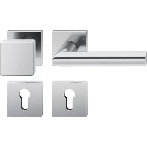 FSB váltógarnitúra 12 1076 ASL szögletes rozetta PZ fix gomb rozsdam.acél matt