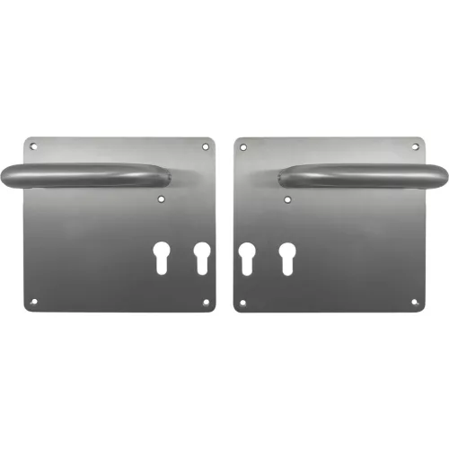 Grundmann kilincsgarnitúra GEOS hulladéktároló ajtókhoz széles pajzsos