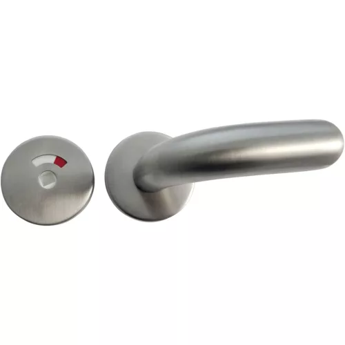 Grundmann kilincsgarnitúra GEOS akadálymentes WC garnitúrávalkilincs hossz 140mm rozsdam.acél