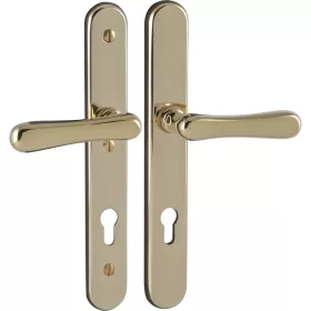   Marchesi biztonsági hosszúpajzsos kilincsgarnitúra ELEGANT/22 PZ 88 fényes réz PVD