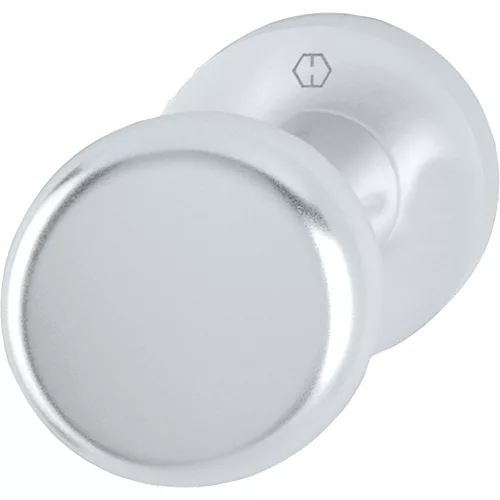 Ajtógomb HOPPE lapos alakú, ? 50 mm fixen rozettával, eloxált ezüst