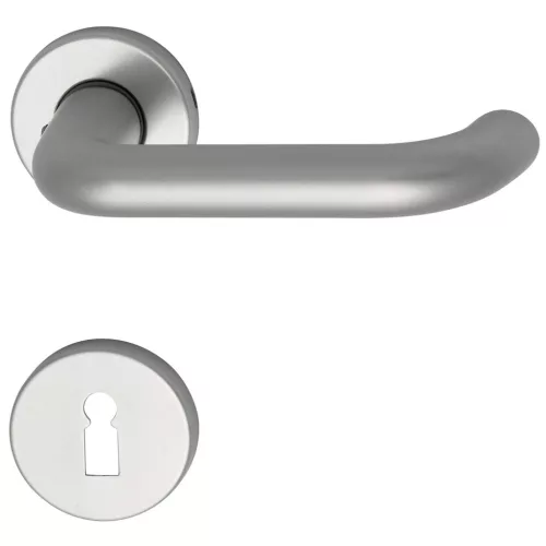 SCH-Line rozettás kilincsgarnitúra SCH U-forma BB ezüst eloxált