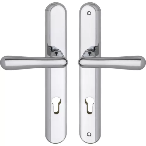 Grundmann bizonsági kilincsgarnitúra ELEGANT PZ 92 krómozott sárgarézből