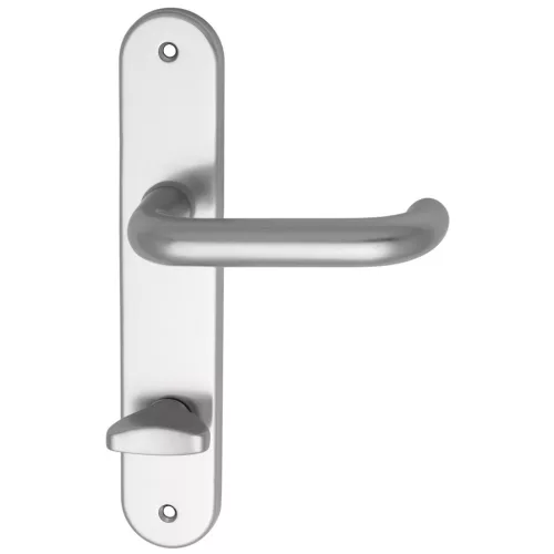 Grundmann Kilincsgarnitúra WG 1700L hosszúpajzsos WC 90 -38 43 ezüst eloxált