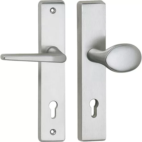 Marchesi eltolt gombos váltógarnitúra RIVA cilindervédő nélkül ezüst 50 x 247 x 15