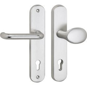   Marchesi eltolt gombos váltógarnitúra GARDA cilinder védő nélkül ezüst 50 x 247 x 15