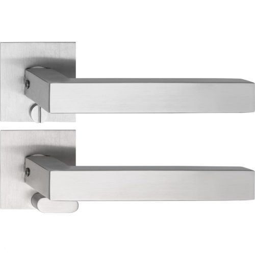 Solido kilincsgarnitúra MALMÖ Solo szögletes lapos WC vésznyitó rozsdamentes