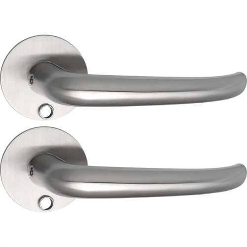 Solido laposrozettás kilincsgarnitúra BELFAST Solo kerek kulcshoz rozsdamentes