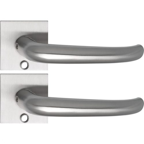 Solido laposrozettás kilincsgarnitúra BELFAST Solo szögl.kulcshoznemesacél