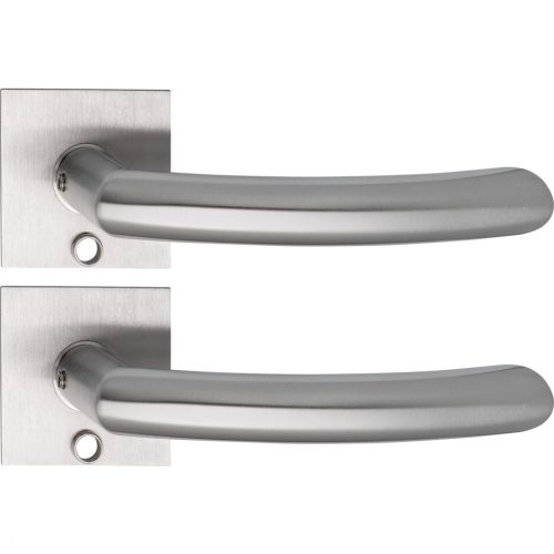 Solido laposrozettás kilincsgarnitúra HELSINKI Solo szögleteskulcshoznemesacél
