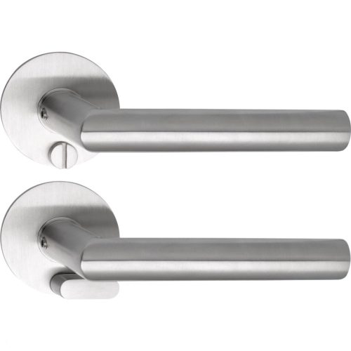 Solido kilincsgarnitúra NORWEGEN Solo kerek szintbe simuló WC vésznyitó rozsdamentes