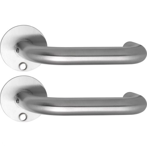 Solido laposrozettás kilincsgarnitúra TALIN Solo kerek kulcshoz rozsdamentes