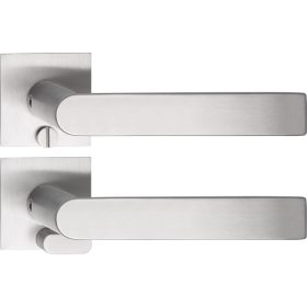   Solido vésznyitós kilincsgarnitúra DOVER szögletes lapos WC rozsdamentes