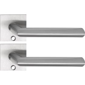   Solido laposrozettás kilincsgarnitúra GLASGOW Solo szögleteskulcshoznemesacél