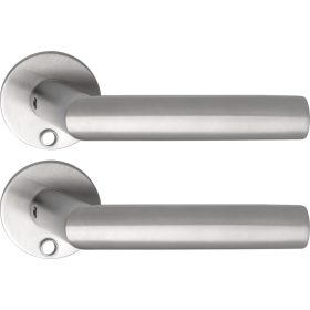   Solido laposrozettás kilincsgarnitúra VADUZ Solo kerek kulcshoz rozsdamentes