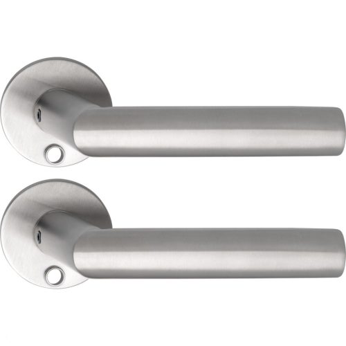 Solido laposrozettás kilincsgarnitúra VADUZ Solo kerek kulcshoz rozsdamentes