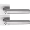 Solido laposrozettás kilincsgarnitúra VADUZ Solo szögl. kulcshoz nemesacél