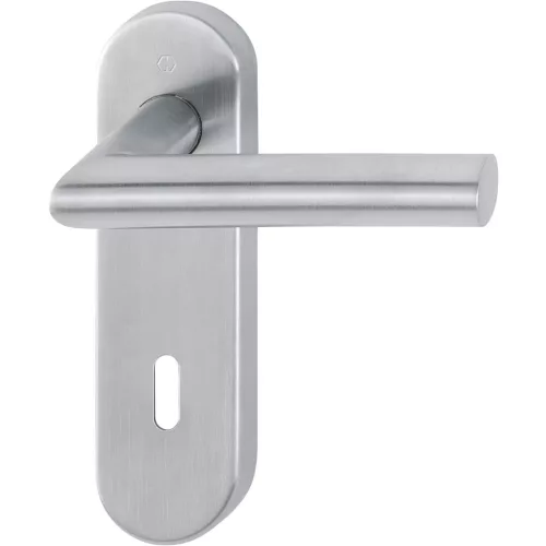 Objekt kilincsgarnitúra AMSTERDAM rövidpajzsos BB, nemesacél matt