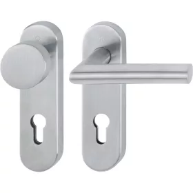   HOPPE AMSTERDAM tűzgátló rövidpajzsos gomb/kilincs garnitúra PZ nemesacél matt