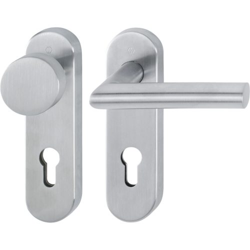 HOPPE AMSTERDAM tűzgátló rövidpajzsos gomb/kilincs garnitúra PZ nemesacél matt