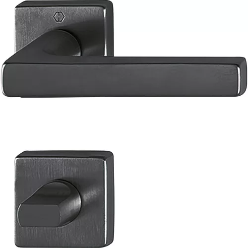 HOPPE DALLAS rozettás kilincsgarnitúra szögletes sárgaréz- fekete WC