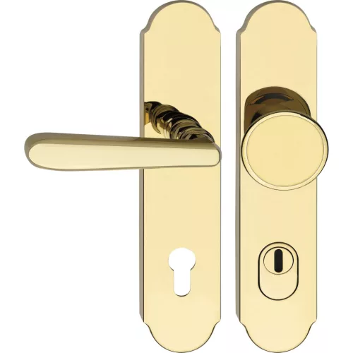 Marchesi Biztonsági váltógarnitúra ALT WIEN rövidpajzsos PVD-sárgarézszínű ÖNORM B3859