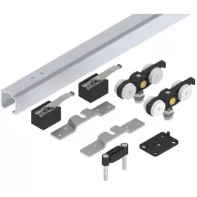   Solido 100 tolóajtóvasalat fa 1800 mm szárnyszél. 800 - 900 mm ezüst eloxált