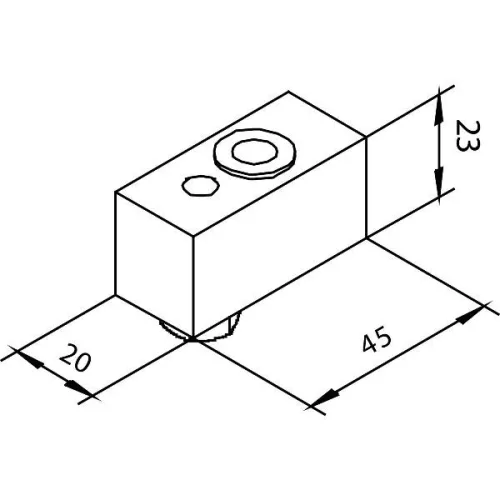 SOLIDO 100 felső csapágyazott konzol alumínium hajtókaros ajtószerelvényhez