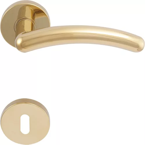 Solido rozettás fogantyúgarnitúra GENF BB rozetta sárgaréz színű PVD