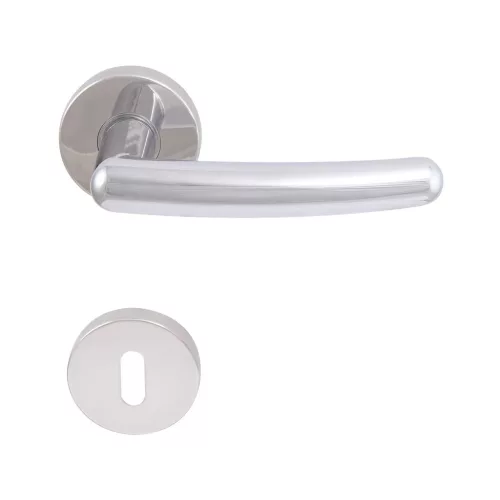 Solido rozettás kilincsgarnitúra PRAG BB krómozott