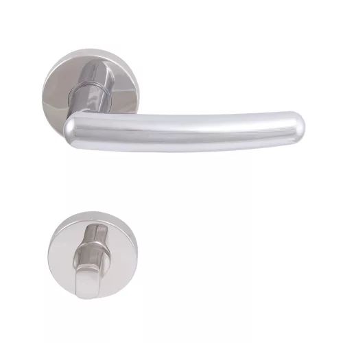 Solido rozettás kilincsgarnitúra PRAG WC krómozott