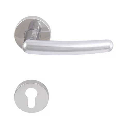 Solido rozettás kilincsgarnitúra PRAG PZ krómozott FH