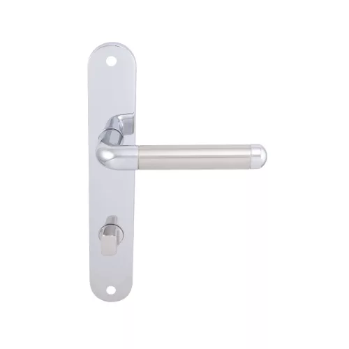 Marchesi hosszúpajzsos kilincsgarnitúra SOLIDO MONACO WC 90 jobbos króm/matt nemesacél