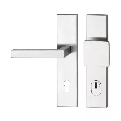 Marchesi hosszúpajzsos Biztonsági váltógarnitúra MALMÖ DIN PZ 92 RC3 magvédett fekete nemesacél