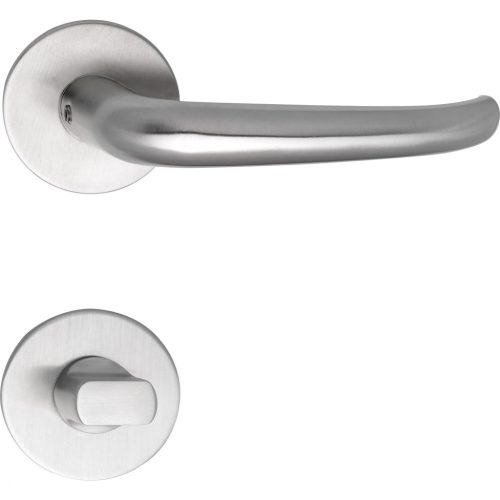 Marchesi lapos rozettás kilincsgarnitúra BELFAST kerek WC rozsdamentes matt