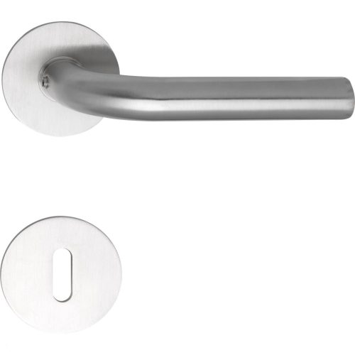 Marchesi rozettás kilincsgarnitúra DUBLIN lapos rozettán BB matt nemesacél