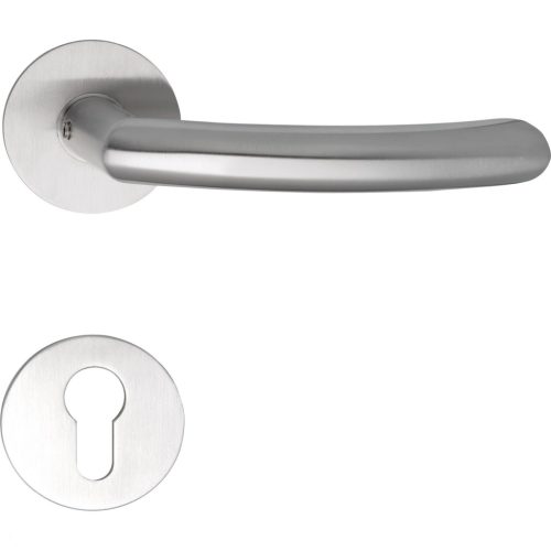 Marchesi rozettás kilincsgarnitúra HELSINKI lapos rozettás kerek PZ rozsdamentes matt